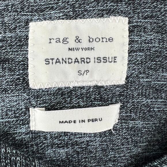 Rag & Bone Standard Issue Two-Tone Gray Raglan Long Sleeve Shirt Tee Men's S - Picture 6 of 8